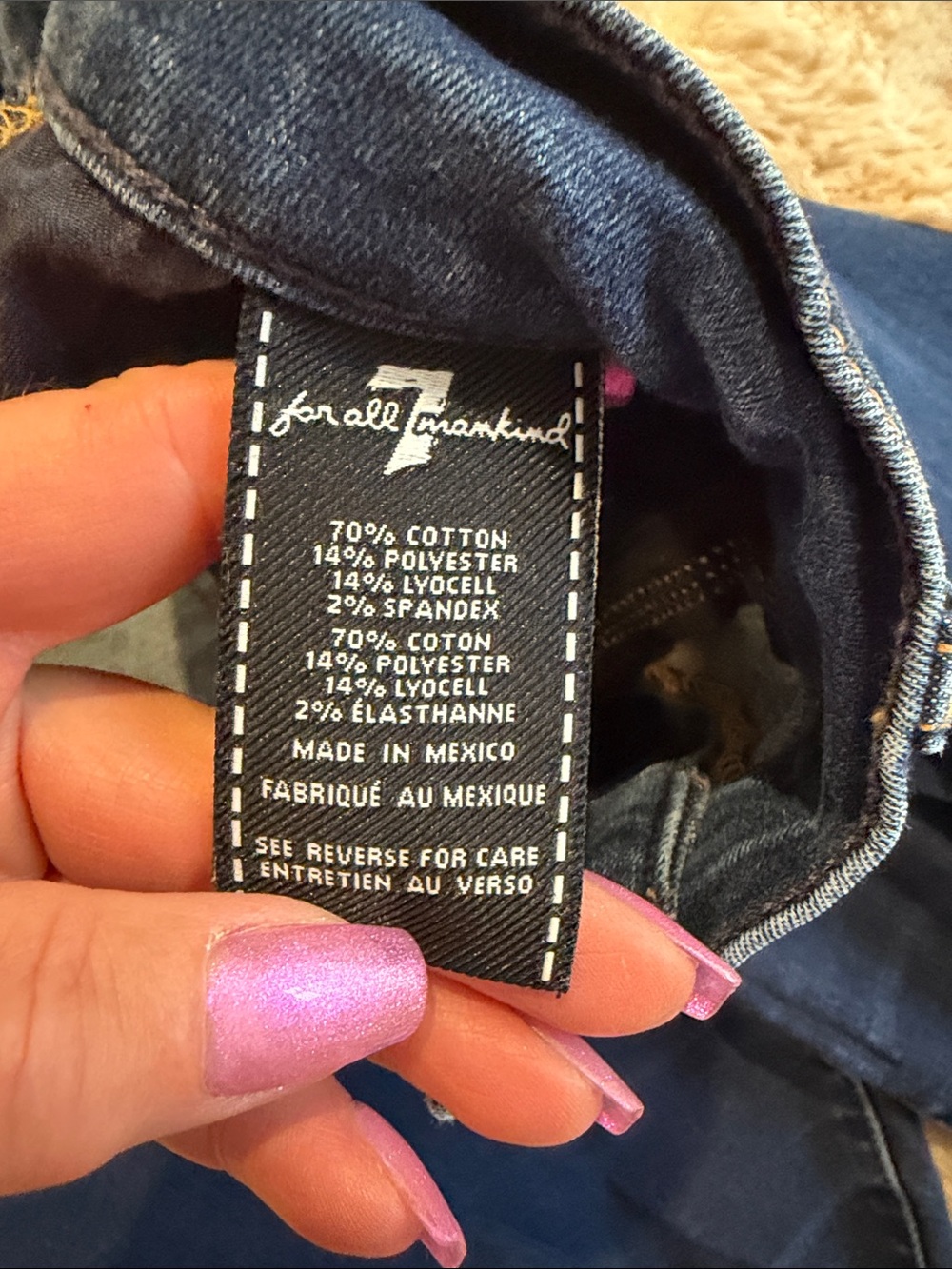 7 for all Mankind the ankle skinny jean size 29 b(lair) denim dark wash - Picture 3 of 9
